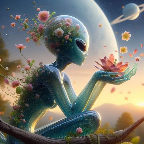 Vintage Alien Aesthetic, Alien Fairy, Alien Core, Alien Love, Alien Galaxy, Anime Alien, Space Art Gallery, Alien Life Forms, Alien Artwork