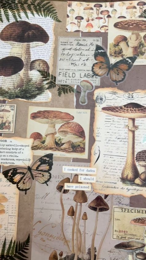 Mushroom Theme! 🍄 Digital download kits are available in my Etsy shop 🍄 #scrapbooking #scrapbookingsupplies #ephemera | Scraps Of Serotonin Mushroom Theme, Journal Art, Scrapbook Supplies, Art Journal, Stuffed Mushrooms, Scrapbooking, Digital Download, Etsy Shop, Art