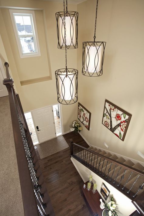 House Entrance Ideas Entryway, Modern Foyer Lighting, Stair Lighting Pendant, Entry Way Lighting Fixtures, Stairway Lighting Ideas, Entry Way Lighting, Foyer Lighting Fixtures Entryway, Entrance Ideas Entryway, Entryway Light Fixtures