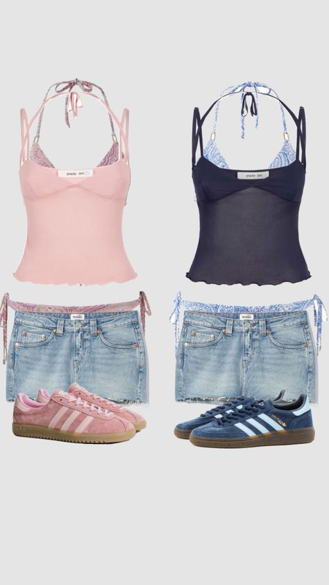 Duo pink and blue outfit #fyp #matching #summer Pink And Blue Outfit, Jean Fits, Best Friend Outfits, Sister Outfits, Outfit Layout, Friend Outfits, Blue Outfit, Cute Everyday Outfits, Pink Outfits