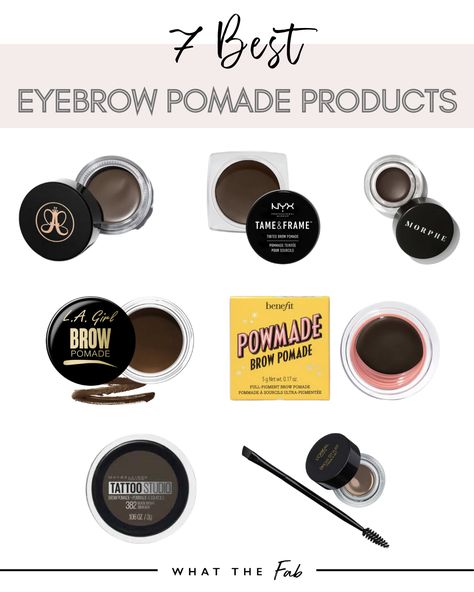 Best Brow Pomade, Eyebrow Pomade Tutorial, Pomade Eyebrows, Anastasia Eyebrow Pomade, Eyebrow Products, Eyebrow Makeup Products, Eyebrow Pomade, Eyebrow Hacks, Date Night Makeup