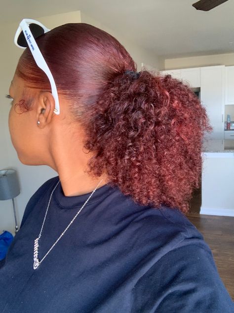 burgundy hair color Hair Color Ideas Black Women, Burgundy Natural Hair, Burgundy Hair Dye, Hair Stripes, Girl Hair Colors, Twisted Hair, Peekaboo Hair, Quick Natural Hair Styles, Ginger Hair Color