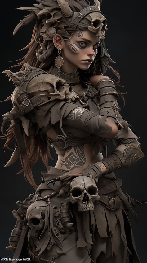 ArtStation - AI - Girl characters in Fantasy World -D&D world Zbrush Character, Myths & Monsters, Native American Artwork, Female Character Concept, Black Characters, Warrior Girl, Character Modeling, Girls Characters, Girls Eyes