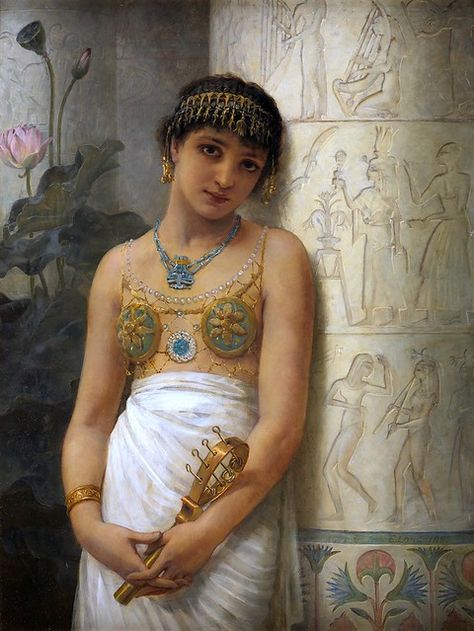 Egyptian Dress, Long Painting, Egyptian Women, Ancient Paintings, Rennaissance Art, Ancient Beauty, Egyptian History, Ancient Egyptian Art, Painting Of Girl