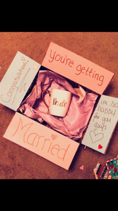 Wedding Bride Care Package #wedding #Bride #CarePackage Wedding Care Package For Bride, Wedding Care Package, Happy M, Craft Board, Mom Wedding, Care Packages, Bride To Be, Care Package, Color Box