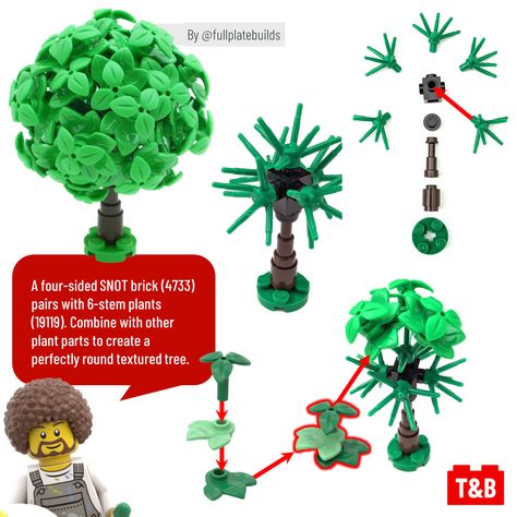 Lego Tree House, Lego Zoo, Lego Diy Crafts, Lego Tutorials, Lego Tree, Easy Lego Creations, There Are No Mistakes, Lego Techniques, Lego Books