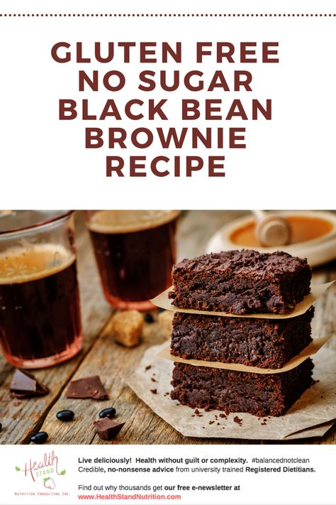 Try these delicious flourless black bean brownies when you want a chocolate treat that is a bit healthier than most recipes, but just as indulgent! These brownies come together in the blender in a snap and use maple syrup instead of regular sugar. They are also egg free, making them vegan! Make sure you use gluten free oats to ensure these are truly safe for any celiac. #flourlessblackbeanbrownies #healthyblackbeanbrownies #glutenfreebrownies #veganbrownierecipe #brownierecipe #dietitianrecipe Low Fodmap Brownies, Black Bean Brownies Gluten Free, Sugar Free Black Bean Brownies, Black Bean Brownies No Sugar, Black Beans Brownies, Gluten Free Black Bean Recipes, Healthy Black Bean Brownies, Black Bean Brownies Recipe, Black Bean Brownies Healthy