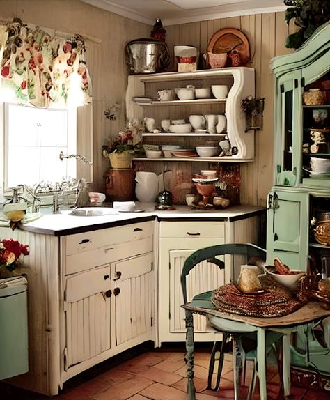 Vintage Kitchen Decor Farmhouse, Dark Living Room Ideas, Room Ideas For Men, Old Farmhouse Kitchen, Room Ideas For Men Bedroom, Men Bedroom, Grandma Chic, Old Fashioned Kitchen, Small Cottage Kitchen