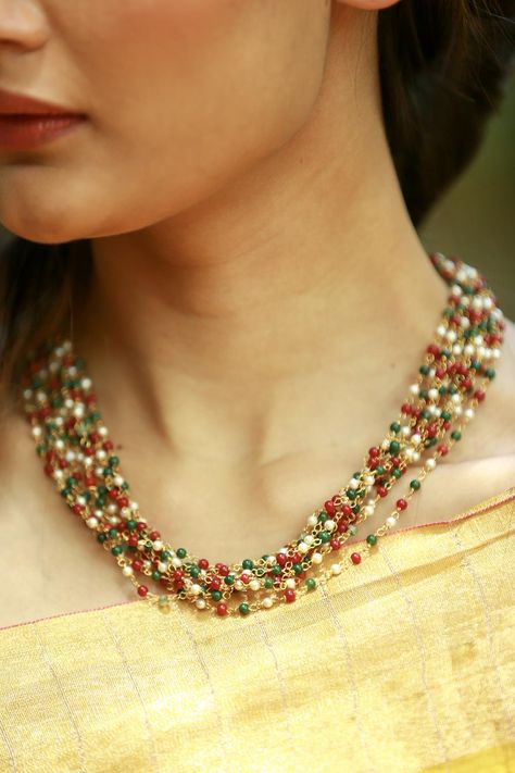 Ready to shop blouses | House Of Blouse Beaded Necklace Designs, Indo Western Dress, Jewelry Designing, Western Dress, Jammu And Kashmir, India Jewelry, Victorian Jewelry, Multi Strand Necklace, Indo Western