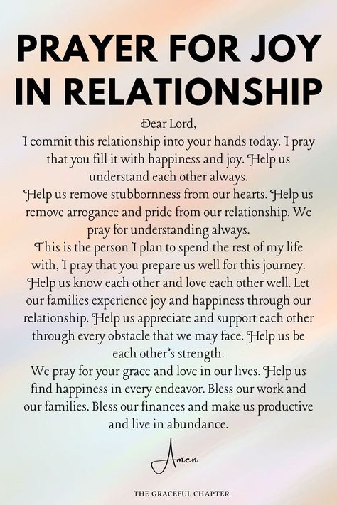 Prayers for Joy in Relationship Prayers To Restore Relationship, Prayer To Strengthen Relationship, How To Pray Over Your Relationship, Prayers Over Relationship, Prayers For Health And Healing Relationship, Praying For Your Relationship, Prayers For Fiance, Prayers To Heal A Relationship, Prayers To Say With Your Boyfriend