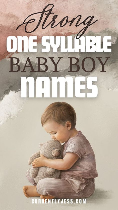 Looking for the perfect one-syllable boy name? Discover our list of 109 strong and simple names! From classic to unique, find the ideal name for your little one. Explore our collection and get inspired by these short, sweet, and memorable names that pack a punch. Perfect for parents seeking a straightforward yet impactful name. Masculine Names Boys, Boy M Names, Names Boys Unique, Baby Boy Unique Names, R Boy Names, 1 Syllable Boy Names, A Boy Names, Unique Boy Names Creative, T Boy Names