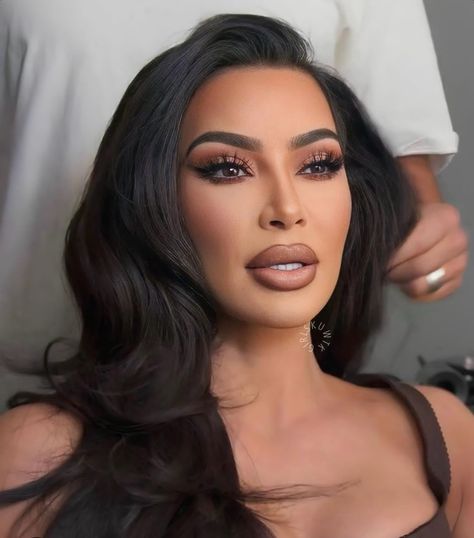 Kim K Smokey Eye Makeup, Dark Eye Wedding Makeup, Kim Kardashian Make Up Looks, Kim Kardashian Soft Glam, Kim Kardashian Glam Makeup, Kim Kardashian Makeup 2024, Kim K Eye Makeup, Khloe Kardashian Makeup Looks, Dark Makeup For Brown Eyes