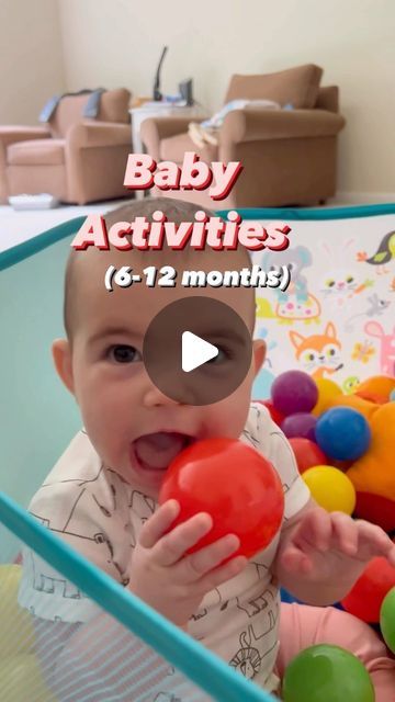 Celena Kinsey on Instagram: "SAVE THIS! It’s the ultimate list of activities that are easy, quick and engaging for babies 6-12 months.  p.s.- if you can get one, a ball pit is always worth it.   1.water sensory play. It has never failed me from babies to preschoolers .   2. taste safe foam: hand mix the liquid from a can of no sodium chickpeas, add it to a tray and add toys!  3. Contact paper toy rescue: tape some contact paper to a wall or high chair and then add large toys. Have your baby try to rescue them.  4. Gelatin dig: make gelatin according to the box ‘s instructions and then add baby toys to it. Let it set for a few hours  5. Rubber band rescue; take a loaf pan and wrap rubber bands around it. Add baby toys and have babies rescue them out.  6. Shoe box ball drop: cut a hole in a Infant Table Activities, 6 Month Baby Play Activities, 10 Month Old Activities Learning, Activity For Infants Daycare, Ball Activities For Babies, Baby Activities 9-12 Months, Sensory Trays For Babies, Sensory Play For Babies 6-12 Months, Baby Sensory Play 3-6 Months