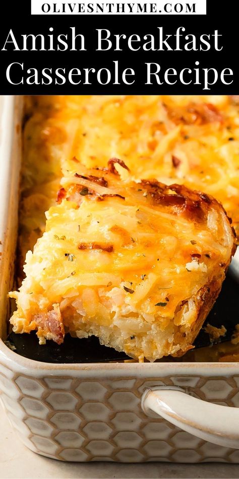 Amish Breakfast Casserole Cottage Cheese, Gluten Free Chicken Crockpot Recipes, Egg Hashbrown Casserole, Hashbrown Casserole Breakfast, Egg And Hash Brown Casserole, Amish Casserole, Breakfast Casserole With Hashbrowns, Amish Breakfast, Amish Breakfast Casserole