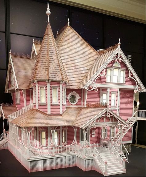 Bloxburg Victorian House, Coraline Doll, Creepy Drawings, Diy Popsicle, Pink Palace, Dream Life House, Diy Doll Miniatures, Bloxburg Decal Codes, Victorian Furniture