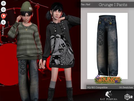 The Sims Resource - Grunge I Pants Katpurpura Sims 4, Sims 4 Resource Cc Clothes, Sims 4 Varsity Jacket, Ts4 Child Cc Clothes, Sims 4 Cc The Sims Resource Clothes Male, Sims Shirt Cc, Sims4 Child Clothes, Sims Cc Child Clothes, Sims 4 Grunge Cc Male