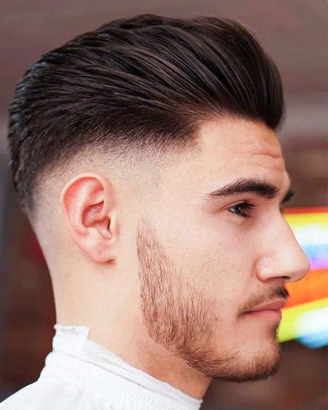 38 Best Fade Haircuts: Evert Fade Style For Men (2023) Skin Fade Pompadour, Types Of Fade Haircut, Blowout Haircut, Mid Skin Fade, Haircuts 2020, Mid Fade Haircut, Best Fade Haircuts, Hair Men Style, Pompadour Haircut