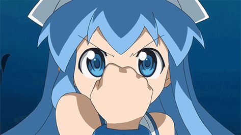 squid girl Ika Musume, Squid Girl, Random Gif, Animated Drawings, Lucky Star, Kawaii Art, Character Development, Anime Kawaii, Light Novel