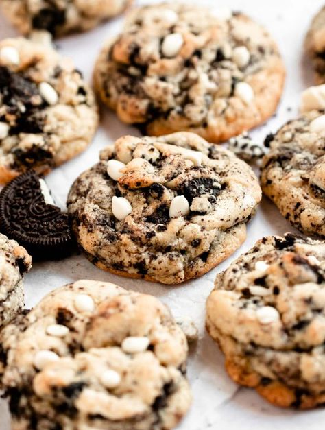 Cookies And Cream Cookie Recipe, Oreo Cookie Cookies, Cookies Cream Cookies, Cookies And Crème Cookies, Cookie And Cream Cookies Recipe, Chocolate Cookies And Cream Cookies, Cookies And Cream Cookie, Cookie N Cream Cookies, Cookies And Cream Recipes