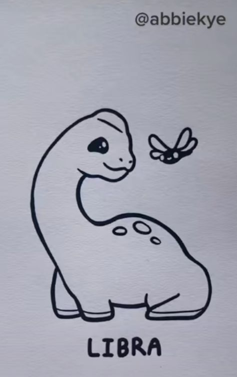 Derpy Dinosaur, Match Tattoo, Cute Art Drawings, Dino Drawing, Cute Dragon Drawing, Drawing Ideas List, Indie Drawings, Doodle Tattoo, Cute Tiny Tattoos