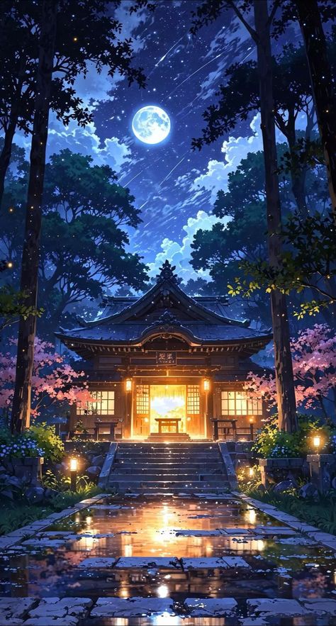 Dreamy Artwork, Japanese Art Prints, View Wallpaper, Pretty Landscapes, Virtual Art, Pinturas Disney, Cool Wallpapers Art, Beautiful Landscape Wallpaper, Fantasy Art Landscapes