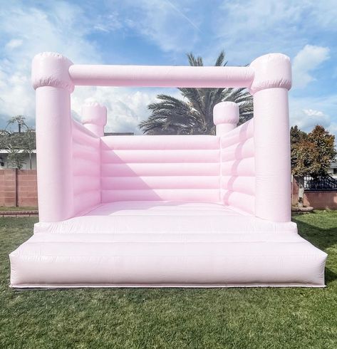 Modern Bounce House Rentals on Instagram: “Our Bubble Gum Bounce House is a lighter shade of pink than your average to match our Pastel Line! Can’t wait to show you some photos of…” Pink Bounce House, Pastel Pink Weddings, Bounce House Rentals, Inflatable Bounce House, Inflatable Bouncers, Bouncy Castle, Air Blower, Bounce House, Dance Party