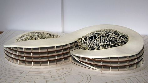 Museum Design Ideas Architecture, Round Architecture Design, Circular Building Architecture, Circle Architecture, Circular Architecture, Circle Building, Poland Architecture, Conceptual Model Architecture, Circular Buildings