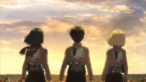 Tv Backdrops, Wallpaper Scenery, Mikasa Armin, Aot Wallpaper, Atack Ao Titan, Roku Tv, Attack On Titan Season, Eren And Mikasa, Titan Anime