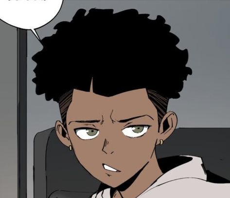 Anime Black Male, Afro Anime Character, Black Boy Pfp, Black Hairstyles Art, Black Anime Characters Male, Curly Hair Pfp Cartoon, Volleyball Manga, Vice Lords, Hair 2025