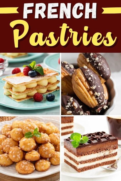 French Patisserie Recipes, French Desserts Recipes, Pastries To Make, Fancy Pastry, French Desserts Easy, French Recipes Authentic, Marshmallow Sauce, Bakery Pastries, French Cakes