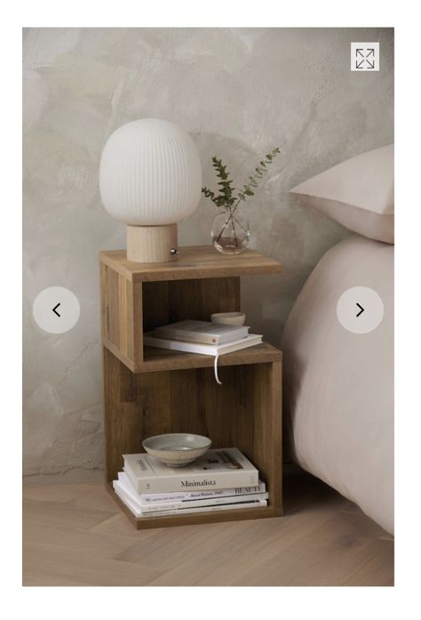 Floating Side Table, Bedside Table Decor, Oak Bedside Tables, Прикроватные Тумбочки, Bedroom Bedside Table, Bedside Tables, Room Inspiration Bedroom, My New Room, New Room