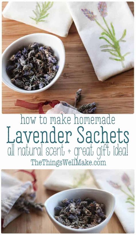 How to make homemade lavender sachets that are decorated with (hammered) lavender flowers and great as gifts. They're easy and perfect for non-artists. ;) #lavender #sachets #allnatural #nontoxic Lavender Plant Care, Herb Gifts, Spanish Lavender, Lavender Uses, Lavender Crafts, Easy Crafts To Sell, Women's Retreat, Retreat Ideas, Scented Sachets