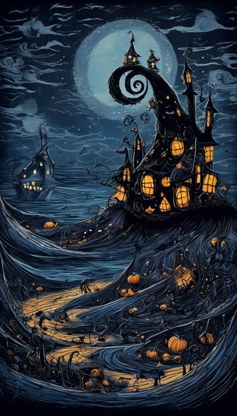 Halloween Wallapers Aesthetics, Christmas Horror Wallpaper, Halloween Backrounds, Spooky Wallpapers, Sip And Paint Ideas, Facts About Halloween, Halloween History, Halloween Wallpaper Iphone Backgrounds, Halloween Wallpaper Backgrounds