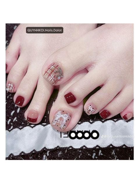 Nail Chan, Nail Tet, Nails Tay, Nail Noel, Gel Toe Nails, Pretty Toe Nails, Nail Box, Simple Gel Nails, Soft Nails