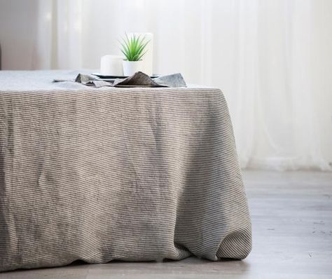 Natural tablecloth, Easter tablecloth, Linen long tablecloth, linen table cloth, rustic linen tablecloth, striped tablecloth Natural Farmhouse, Easter Tablecloth, Linen Table Cloth, Striped Tablecloths, Monochrome Interior, Linen Pattern, Dinner Table Decor, Luxury Fabric, Wedding Table Decor