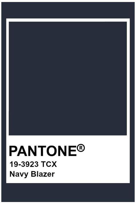 Color Palettes For Home, Navy Blue Pantone, Pantone Navy, Home Color Ideas, Graphic Design Color, Pantone Tcx, Home Color Palette, Palettes Color, Pantone Color Chart