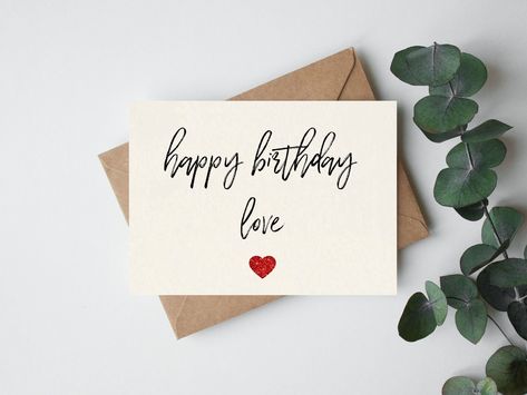 Excited to share this item from my #etsy shop: Happy birthday love, Cute birthday card, Birthday card for Girlfriend, boyfriend, fiancé, wife, husband, birthday card, happy birthday Fiance Card, Fiance Birthday Card, Happy Birthday Babe, Short Birthday Wishes, Birthday Cards For Girlfriend, Baby Birthday Card, Fiance Birthday, Birthday Wishes For Boyfriend, Happy Birthday Husband