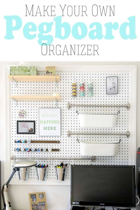 Peg Board Wall Craft Room, Pegboard Organization Craft Room, Peg Board Wall Ideas, Giant Pegboard Wall, Giant Pegboard, Pegboard Craft Room, Peg Board Walls, Diy Pegboard, Pegboard Ideas