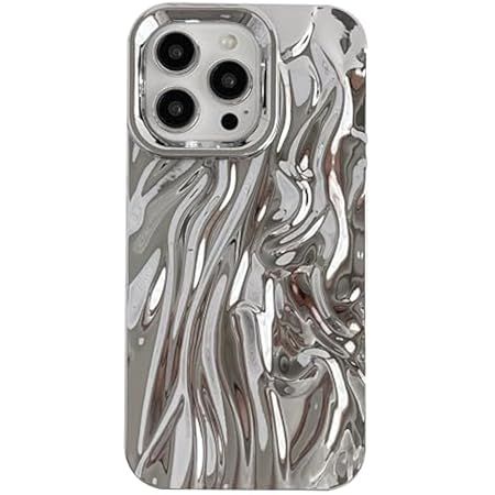 Amazon.com: Caseative for iPhone 13 Case,Pleated Water Ripple Chrome Wave Pattern Soft Compatible with iPhone Case (Silver,iPhone 13) : Cell Phones & Accessories Silver Phone Case, Silver Iphone, Pretty Fly, Water Ripples, Iphone 13 Case, Wave Pattern, Christmas Wishlist, Phones Accessories, Cell Phones