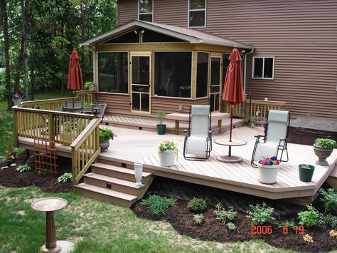 Countryside Charm Deck Simple Screened In Porch, Covered Deck Ideas, Porch Kits, Screened Porch Designs, Screened In Deck, Decks And Patios, Screened Porches, Building A Porch, House Addition