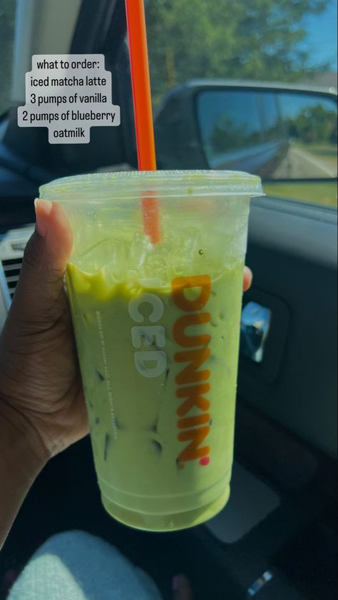 Drinks To Try At Dunkin, Dunkin Drink Orders To Try, Dunkin Donuts Drinks Order, Healthy Dunkin Drinks, Dunkin Orders To Try, Dunkin’ Donut Drinks, Dunkin’ Donuts Drink, Dunkin Latte Order, Dunkin Matcha Order