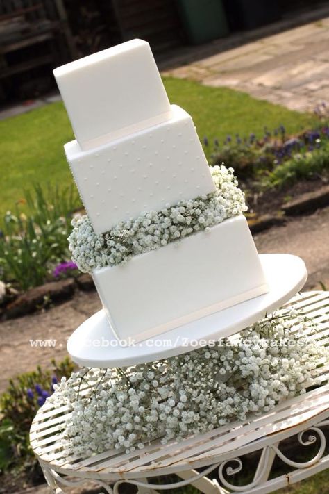 Square White Wedding Cake, Squared Wedding Cakes, Simple Wedding Cake Square, Simple Square Wedding Cake, Square Wedding Cakes Simple, Wedding Cakes Square, White Wedding Cakes Simple, Wedding Cake Square, Cakes Square