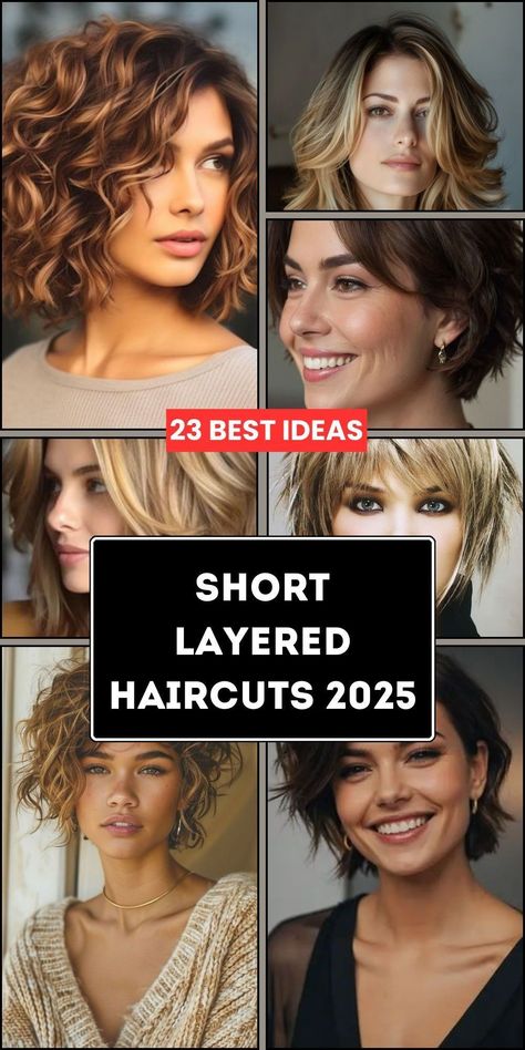 For women seeking short layered haircuts 2025, these shoulder length and medium-length ideas are stunning. Add curtain bangs for a trendy touch or go for chin length styles for a classic emo or tomboy vibe. Perfect for thick or fine hair, straight or curly textures, and round faces, these cuts blend Japanese and French influences with a 90's grunge feel.