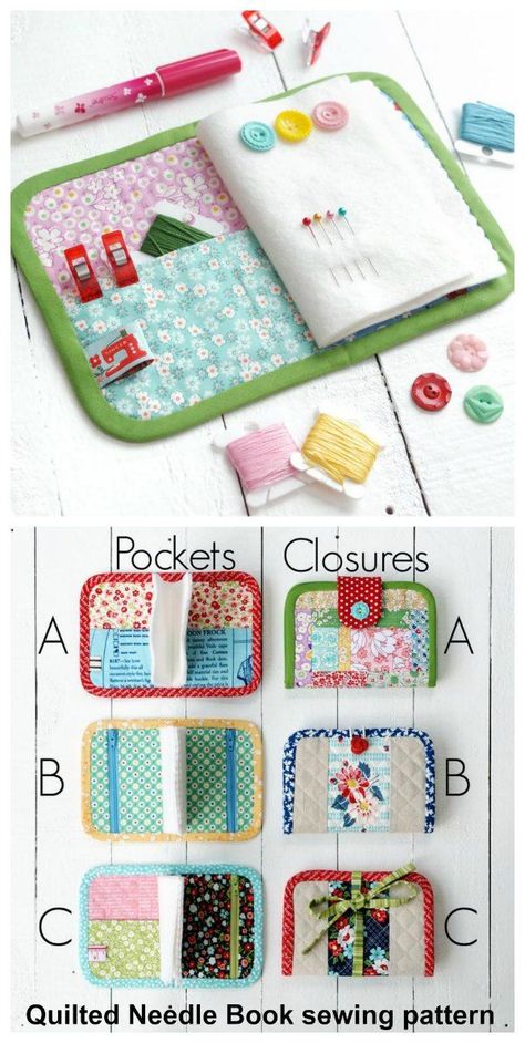 Sewing Needle Book Pattern, Needle Cases Ideas, Sewing Needle Case, How To Make A Needle Book, Needle Books Ideas, Small Felt Crafts, Sewing Needle Book, Needle Book Ideas, Sewing Accessories To Make