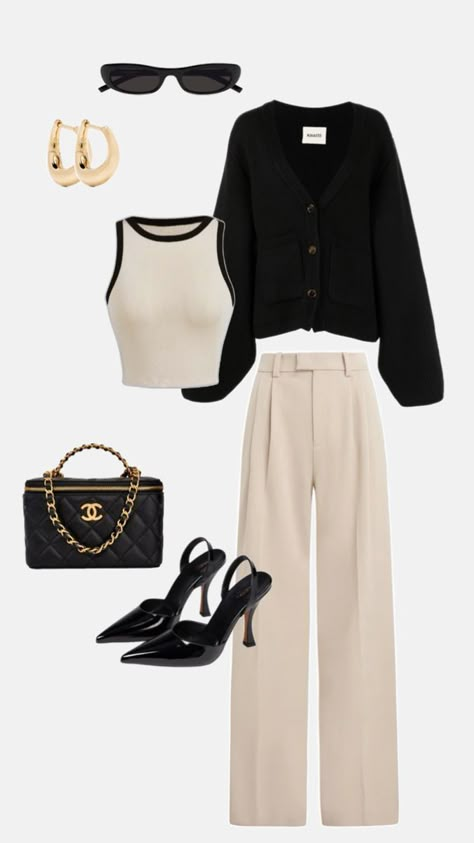 Mode Zara, Chique Outfits, Stylish Work Attire, Everyday Fashion Outfits, Casual Day Outfits, Elegante Casual, Korean Aesthetic, Classy Work Outfits, Black And Beige