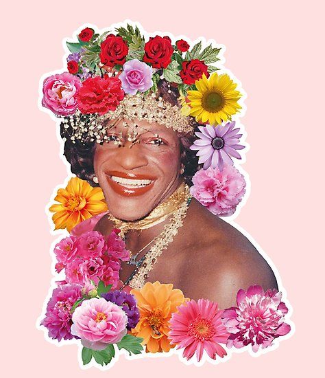 Flowerful Marsha P. Johnson - Photo Print, Medium, Metallic Marsha P Johnson Tattoo, Marsha P Johnson Art, Martha P Johnson, Marsha P Johnson, P Johnson, Black Lives Matter Art, Lgbt History, Black Is Beautiful, Photo Print