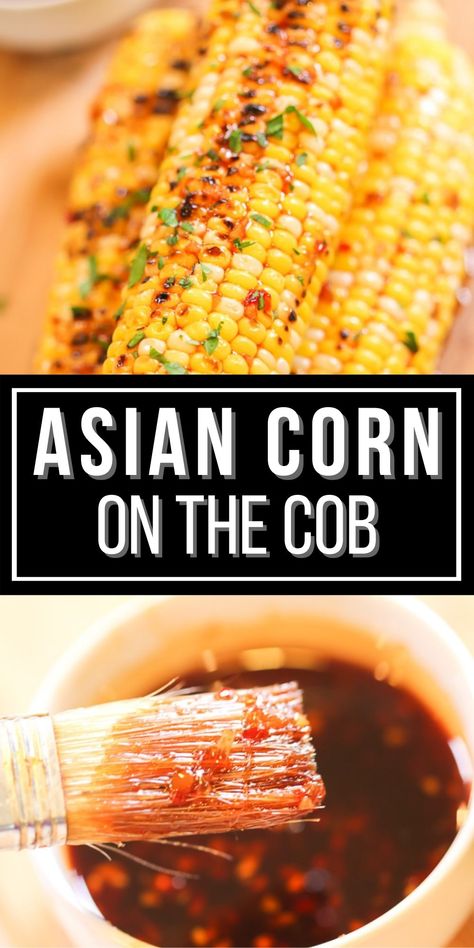 Asian Corn Salad, Asian Corn On The Cob, Korean Corn Recipe, Japanese Corn Recipe, Asian Corn Recipes, Corn Cob Recipes, Asian Corn, Corn On The Cob Recipes, Corn Fritter