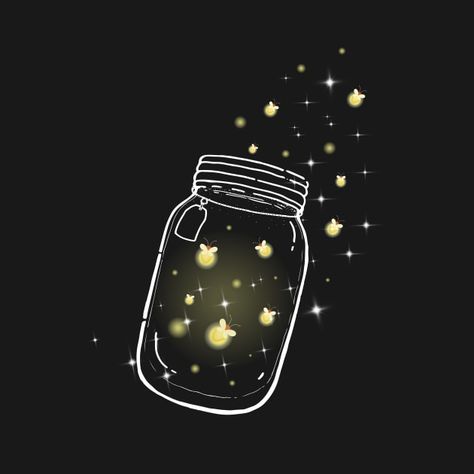 Lightning Bugs Drawing, Firefly Jar Drawing, Firefly Jar Painting, Jar Of Lightning Bugs Tattoo, Lightning Bug Painting, Firefly Doodle, Firefly Sketch, Lightning Bugs In A Jar, Jar Of Fireflies