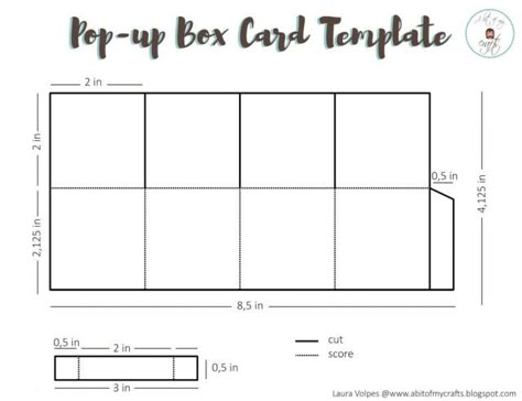 Free Pop-Up Box Card Template - Laura Volpes - Handmade Cards Box Card Template, Box Cards Tutorial, Pop Up Card Templates, Pop Up Box, Pop Up Box Cards, Box Cards, Postcard Template, Card Templates Free, Stamping Ideas