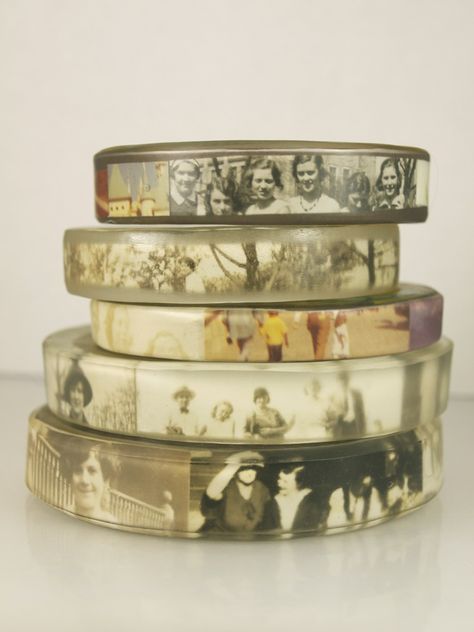 Vintage photo resin bangles Bracelets And Rings, Resin Bracelet, Resin Bangles, Antique Engagement Ring, New Obsession, Diy Schmuck, Bijoux Diy, Resin Diy, Jewelry Projects